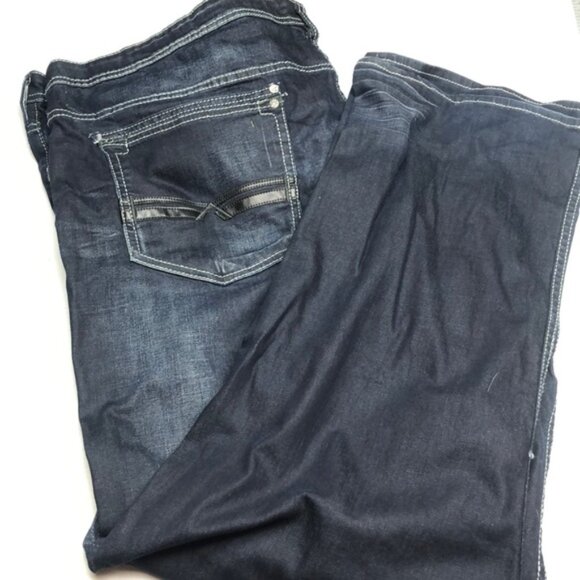 MENS DAVID BITTON SIX-X SLIM STRAIGHT JEANS 52x32 ⭐️ - Picture 3 of 10